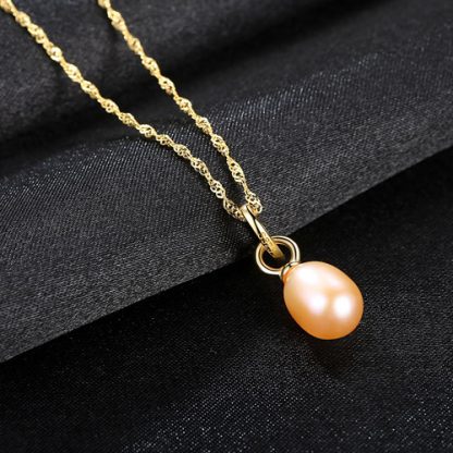 Simple Natural Pearls 925 Silver Necklace