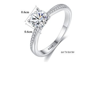 Classic Round CZ 925 Sterling Silver Ring