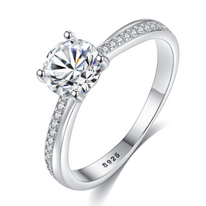 Classic Round CZ 925 Sterling Silver Ring