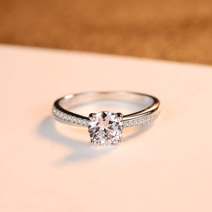 Classic Round CZ 925 Sterling Silver Ring