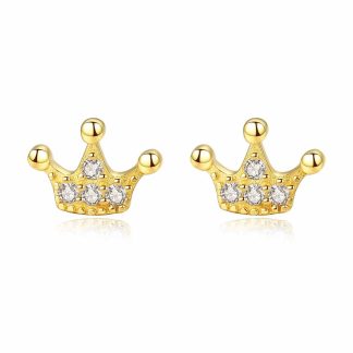 Party CZ Crown Queen 925 Sterling Silver Stud Earring
