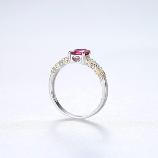 Holiday Geometry CZ Square 925 Sterling Silver Ring