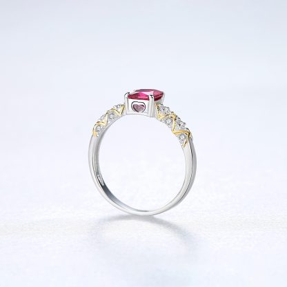 Holiday Geometry CZ Square 925 Sterling Silver Ring
