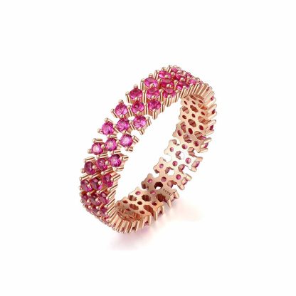 Modern CZ Stars Firework 925 Sterling Silver Ring