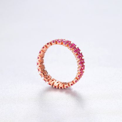 Modern CZ Stars Firework 925 Sterling Silver Ring