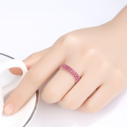 Modern CZ Stars Firework 925 Sterling Silver Ring