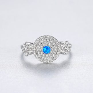 Elegant Micro Setting CZ Round 925 Sterling Silver Ring