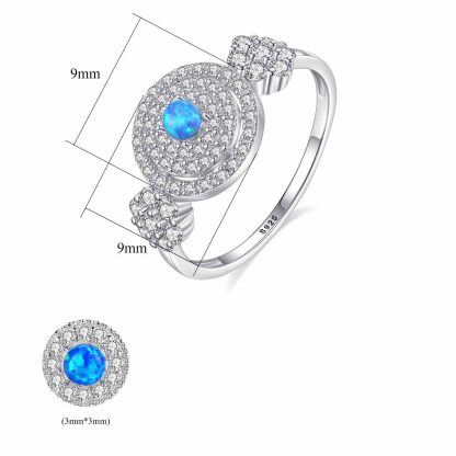 Elegant Micro Setting CZ Round 925 Sterling Silver Ring