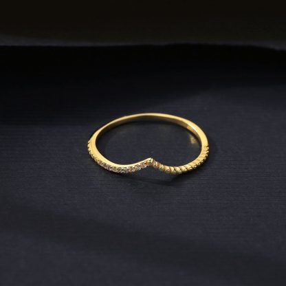Girl CZ V Shape 925 Sterling Silver Ring