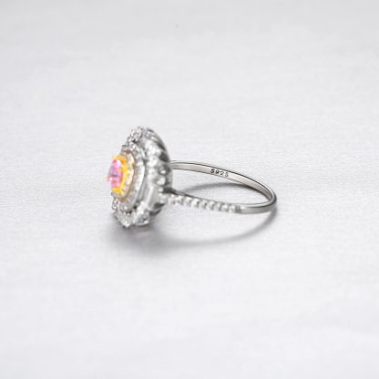 Elegant Micro Setting CZ Flower 925 Sterling Silver Ring