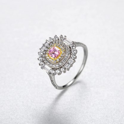 Elegant Micro Setting CZ Flower 925 Sterling Silver Ring