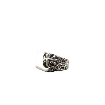Classic Vintage Geometry Flower Cross 925 Sterling Silver Adjustable Ring
