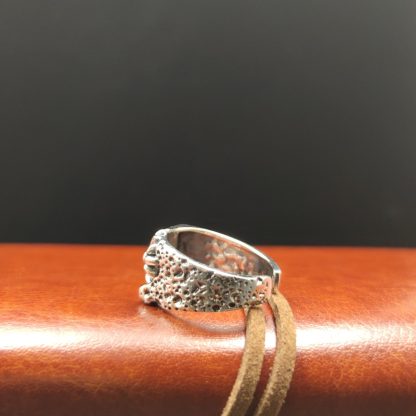 Classic Vintage Geometry Flower Cross 925 Sterling Silver Adjustable Ring
